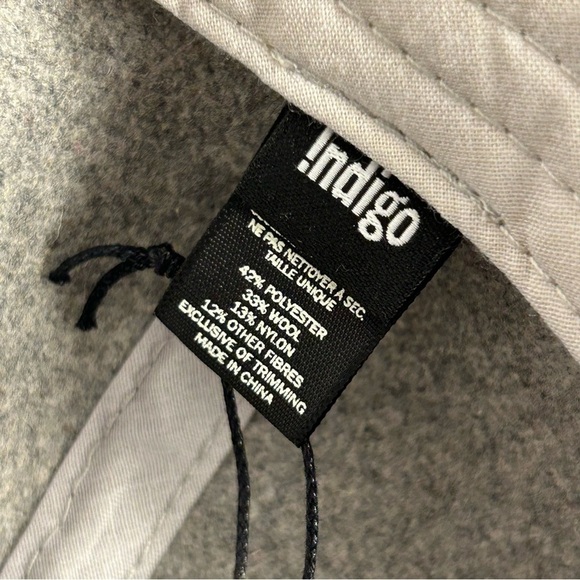 NWT Indigo Gray 'Girl Gang' Baseball Cap WOOL BLEND - Picture 4 of 6